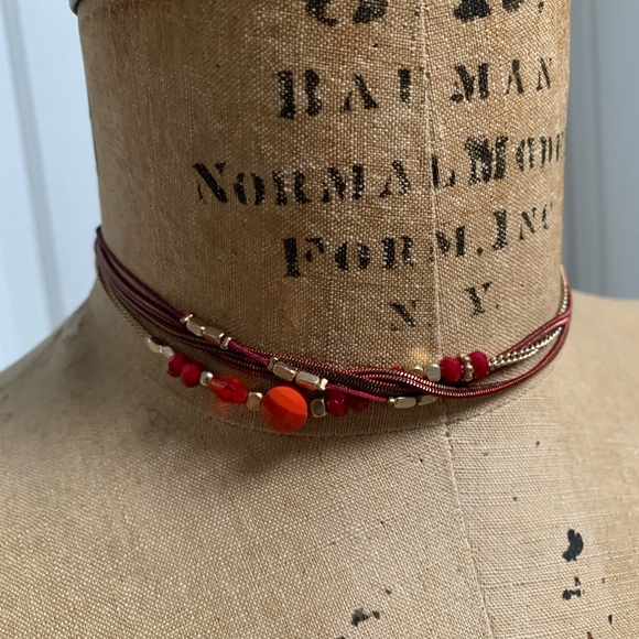 MULTISTRAND CHAIN BEADED WRAP BRACELET WITH CUT CRYSTAL BEADS AND MAGNET CLASP - Picture 6 of 6